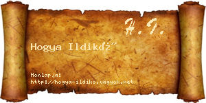 Hogya Ildikó névjegykártya